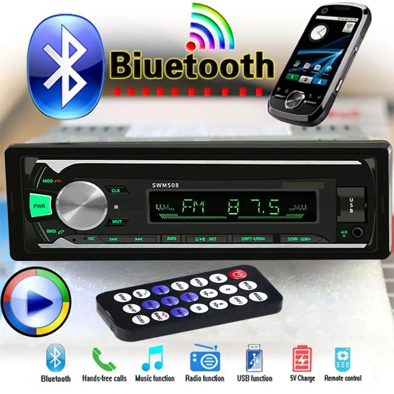 Vehemo DC12V автомобильный mp3-плеер Запись/копирование авто MP3-плеер Bluetooth fm-передатчик радио