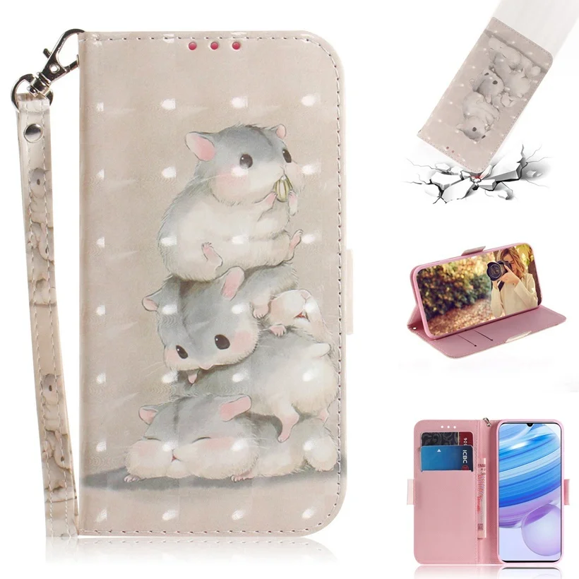 3D Animal Pattern Case For Huawei Honor 8X 8C 8A 7S 8S 9 10 20 Lite Pro Y5 Y6 Y7 Y9 Prime 2019 Y6P Y5P Flower Cat Cover Leather huawei waterproof phone case