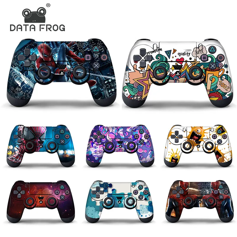 Data Frog Protective Cover Sticker For PS4 Controller Skin For Playstation 4 Pro Slim Decal Accessories 15 Styles