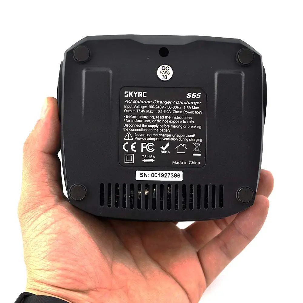 SKYRC S65 65 Вт 6A AC балансирующее зарядное устройство Lipo Dis для 2 4S батареи RC FPV гоночный