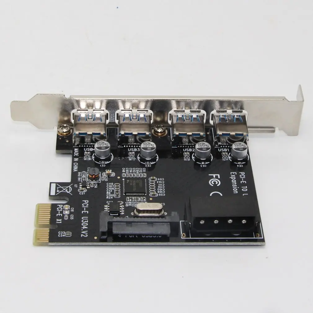 Usb3.0 карты расширения сзади 4-Порты и разъёмы Nec настольный компьютер Usb3.0 Интерфейс адаптера Pci-E на Usb3.0