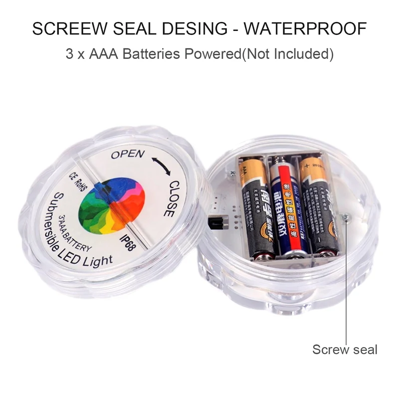 Submersível para Jardim Subaquática à Prova Piscina Fonte Spa Festa Banheiro Lâmpada Dwaterproof Água Controle Remoto 10 Led Luz 4 Cheap Luzes subaquáticas