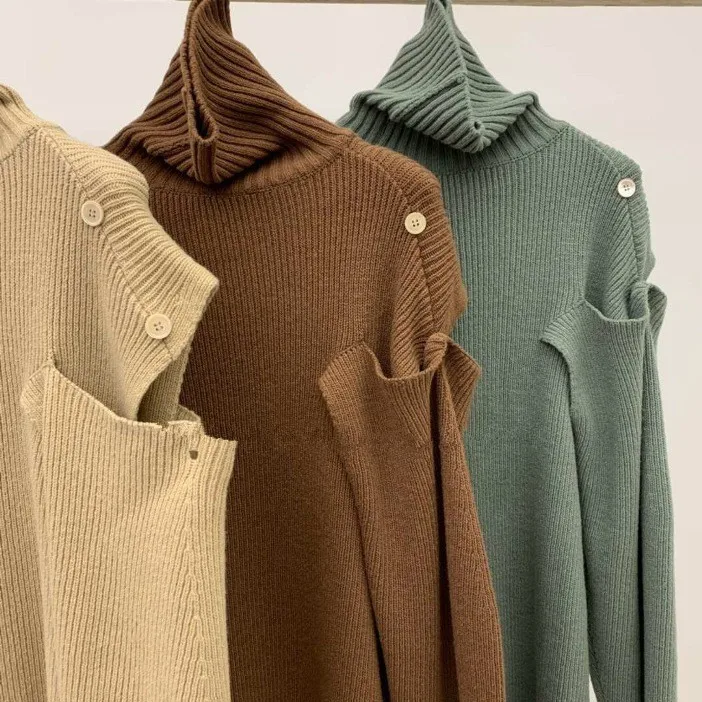 Шикарный весенний дизайнерский короткий свитер с вырезом и открытыми плечами, Женский вязаный свитер с длинным рукавом, сексуальный пуловер, топ, трикотаж