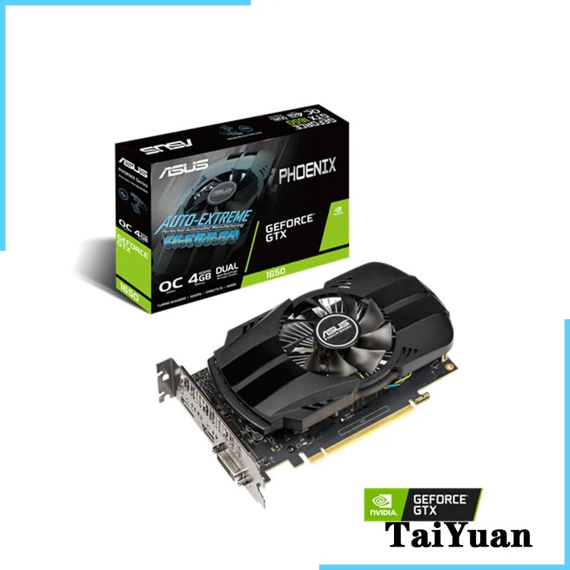 graphics card for pc ASUS PH GTX1650 O4G 8002 MHz 12nm 4G GDDR5 128bit NEW gpu pc