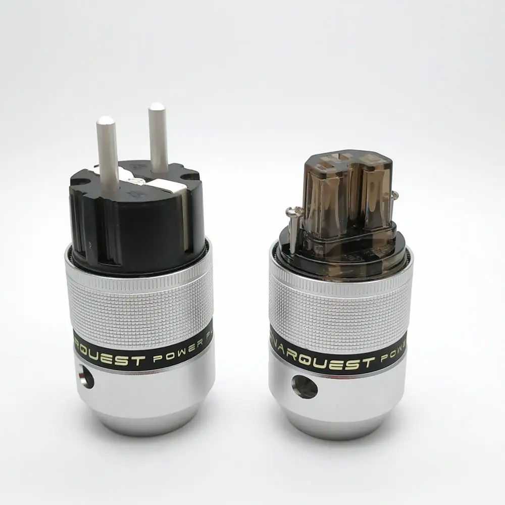 SONARQUEST E25-Ag(D) C25-Ag(D) Высокое из искусственного шелка с серебряным покрытием; Большие европейские Schuko EU Мощность Plug& IEC разъем для аудио-усилитель