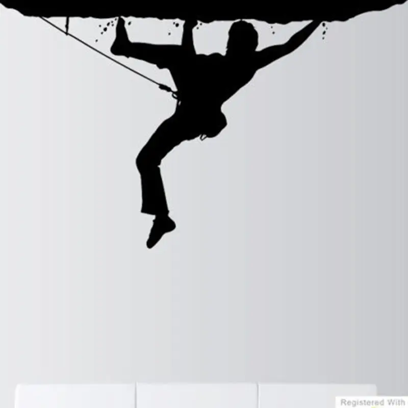 DCTAL Climbing Sticker Climbers Decal Extreme Sports Posters Vinyl Wall Decals Parede Decor Mural Climbing Sticker