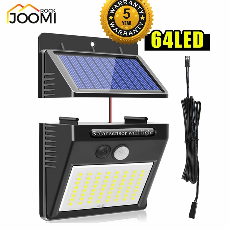 

Separable 3 Mode 32/48/64 LED Outdoor Solar Wall Lamp PIR Motion Sensor Waterproof Light Garden Light Path Light Luminous Yard