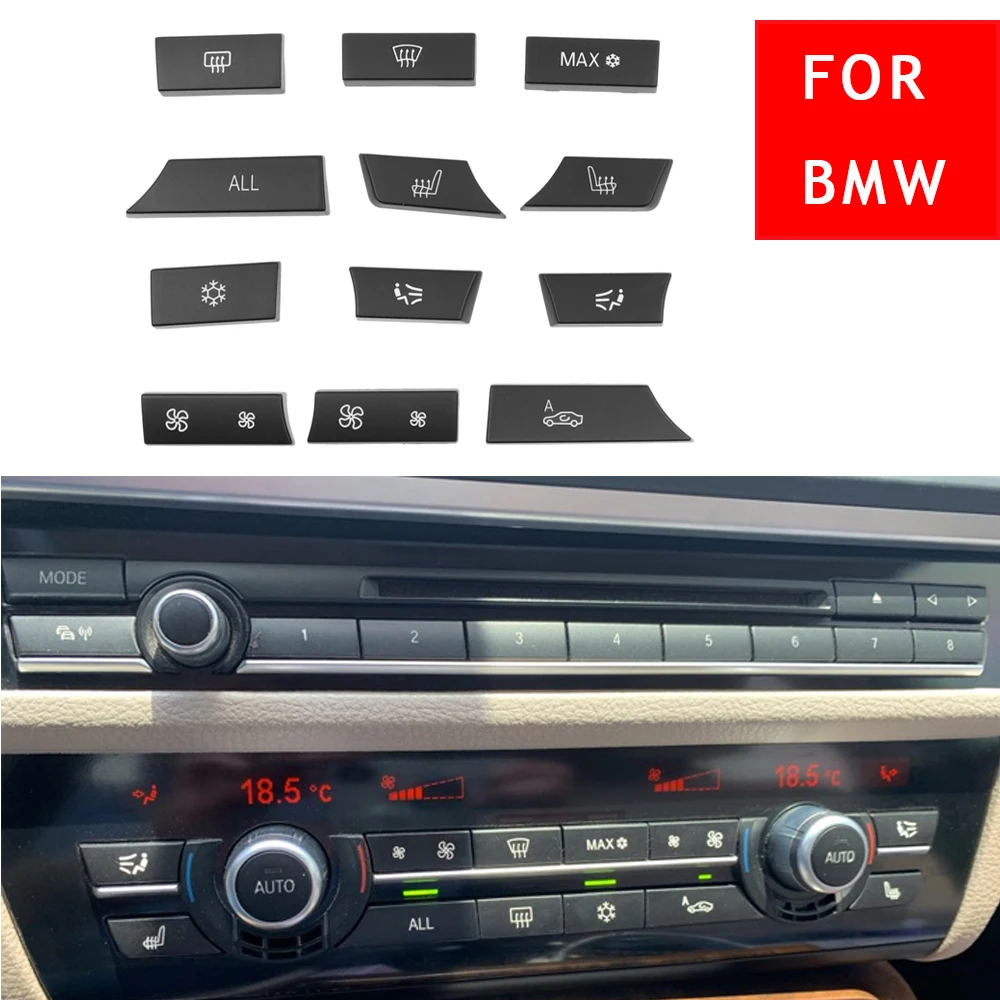 Three T Black Car 11 Button A/C Heater Switch Button Cover Repair Kit Speed Heater Control Panel Switch Button Key Caps Fit for BMW 5 Series F07 GT/F10/F11 6 Series F06/F12/F13 7 Series F01/F02 Three T Black Car 11 Button A/C Heater Switch Button Cover Repair Kit Speed Heater Control Panel Switch Button Key Caps Fit for BMW 5 Series F07 GT/F10/F11 6 Series F06/F12/F13 7 Series F01/F02