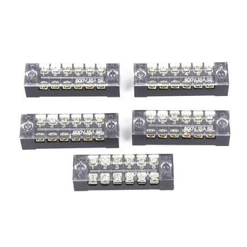 

6Points Screw Terminal Blocks Bus Bar 15A Power Distribution Brand New