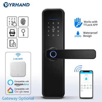 

TT lock app WiFi Smart Fingerprint Door Lock, Electronic Door Lock,Smart Bluetooth Digital APP Keypad Code Keyless Door Lock