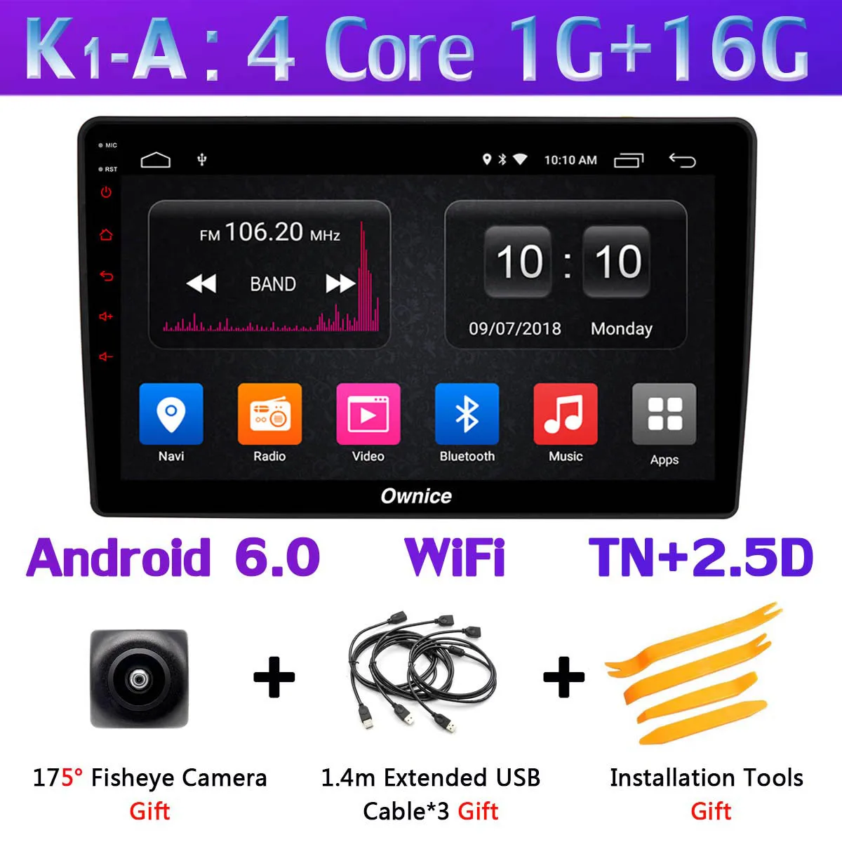 K1-A 1Din 360 ° Pano ram ic 8Core Android 9,0 4G ram+ 64G rom gps радио CarPlay SPDIF DSP Автомобильный плеер для Jeep Grand Cherokee 2008 - Цвет: K1-A