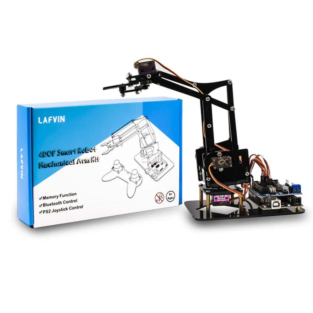 Arm-Claw-Kit Robot Arduino 4DOF LAFVIN for with Cd-Tutorial Mechanical Acrylic-Toys R3