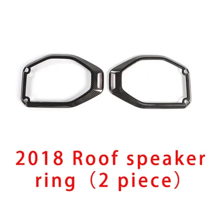 Roof speaker Для Jeep Wrangler- углеродное волокно крыши динамик кольцо литья отделка 2шт - Цвет: Roof speaker