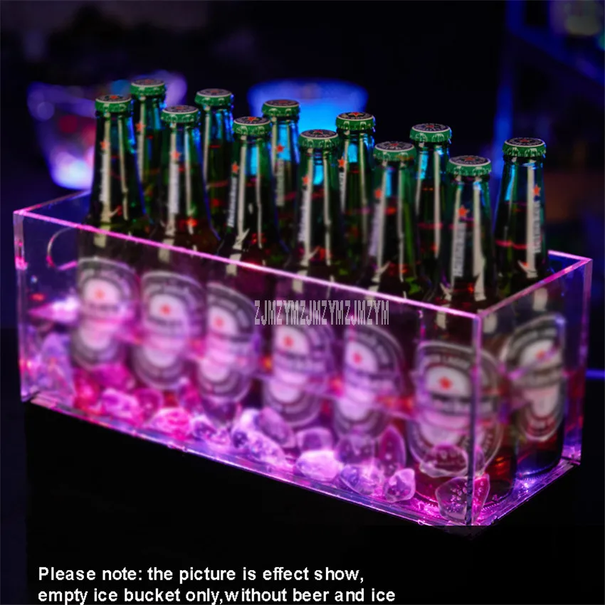 Best Price 40x15cm 12 Lattice LED Lighting Ice Barrel Transparent Acrylic Champagne Beer Ice Bucket Luminescent For Night Club Bar KTV Best Price 40x15cm 12 Lattice LED Lighting Ice Barrel Transparent Acrylic Champagne Beer Ice Bucket Luminescent For Night Club Bar KTV