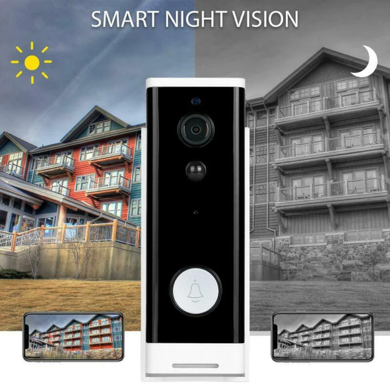 

High Quality Wireless WiFi Smart Doorbell 1080p IR Night Vision Intercom Remote Video Tools