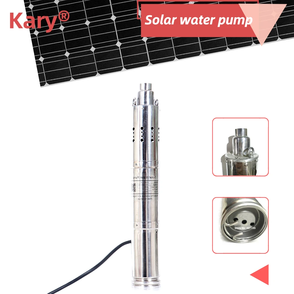 Kary 24 вольт dc погружной 1 hp Солнечный водяной насос с встроенный регулятор S243T-80