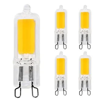 미니 G9 LED COB 전구 3W 5W 유리 크리스탈 조명 교체 20W 30W 할로겐 램프, 가정용 펜던트 전등 샹들리에 AC 220V