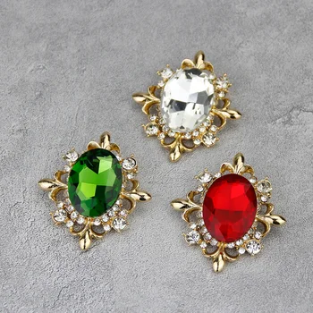 Sunspicems-18K 골드 컬러 모로코 빅 크리스탈 브로치 핀, 여성용 아랍어 Caftan 히잡 옷깃 핀 웨딩 쥬얼리 키즈 선물