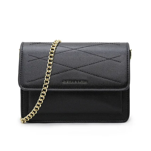 

iVog New Arrival Everyday Ladies Small Messenger Crossbody Handbag Black Chain Fashion White Hand Bags for Women 2019