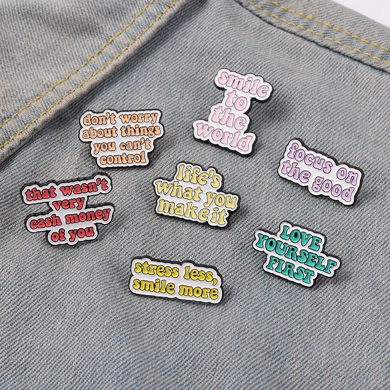 Inspirational Zitate Lustige Zitate Emaille Pin Anpassen Spaß Banner Feministischen Ermutigung Broschen Revers Abzeichen Inspiriert Schmuck – Detail 6