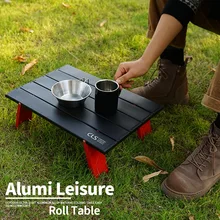 

Mini Folding Table Camping Equipment Outdoor Picnic Camp Desk Portable Outdoor Dining Sets Aluminum Fishing Mesas Aluminum Alloy