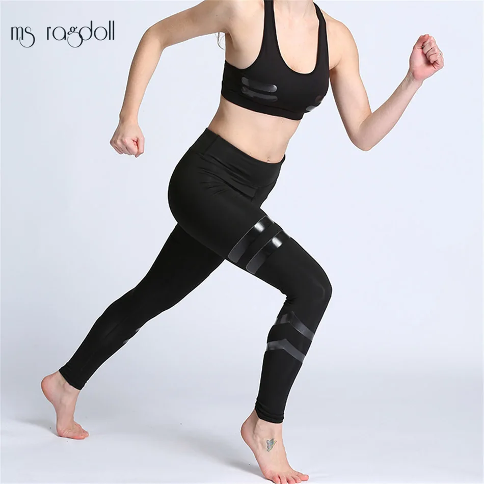 Комплект из 2 предметов для фитнеса, спортивная одежда, одежда для тренировок, женская спортивная одежда, спортивный костюм, топы без рукавов и леггинсы, комплекты для йоги - Цвет: Black