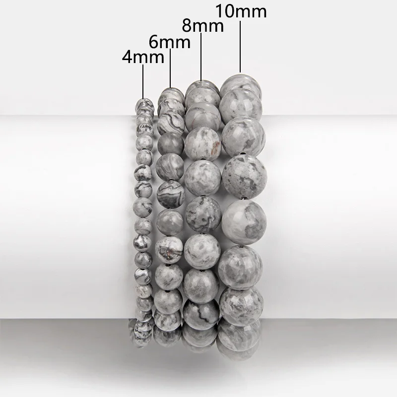 4 6 8 10 MM Natural Agates Gem Stone Beaded Bracelet Jewelry Women Men Party Friend Lover Healing Bracelets Gifts 1pc Stone Bead Bracelet Natural Stone Bracelet Beaded Bracelet