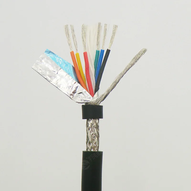

Flexible Shielded Control Wire 0.2mm² 24AWG Low Speed Towline Cable with Oxygen Free Copper 5m 2,3,4,5,6,8,10,12,16,20 Core