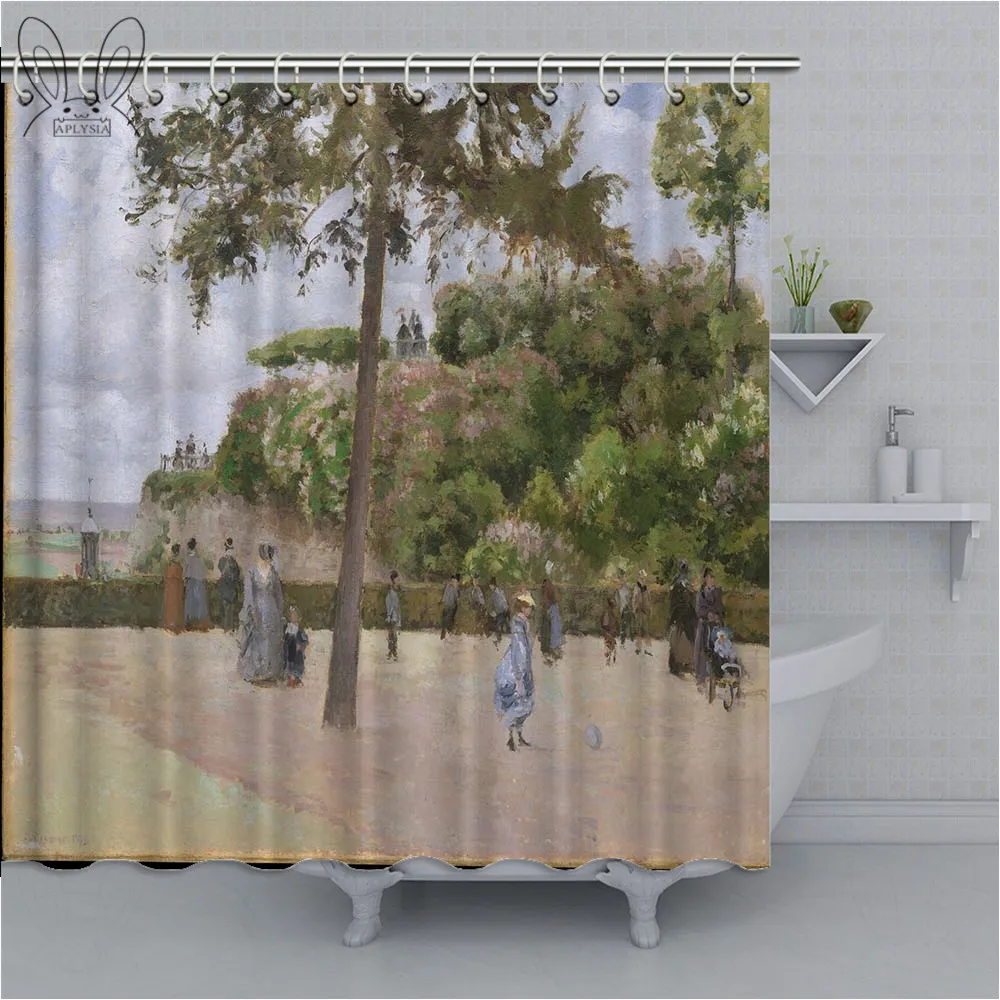 Aplysia картина маслом для ванной занавеска для душа с принтом лодки высокое качество водонепроницаемый экран для ванной украшение дома