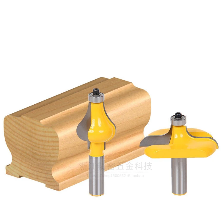 

free shipping 2PC Architectural Molding Router Bit 1/2" Shank Line knife Woodworking cutter Tenon Cutter for Woodworking Tools