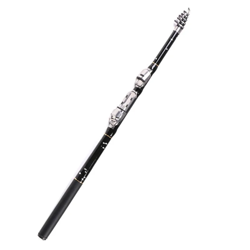 

1.8M 2.1M 2.4M 2.7M 3M 3.6M Carbon Fiber Telescopic Fishing Rod Travel Spinning Rod Sea Pole Fishing Tackle New
