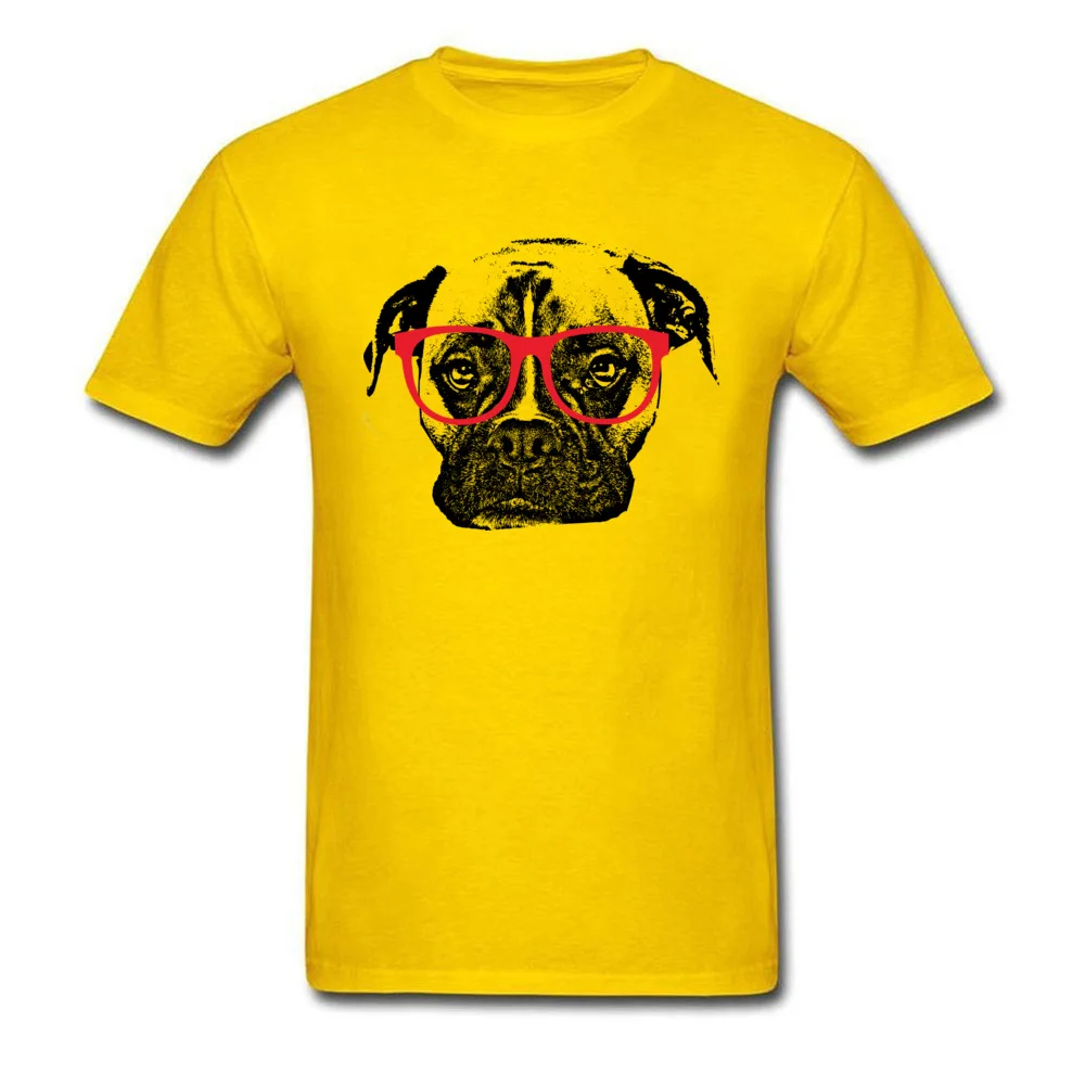 

Latest Short Sleeve Tops & Tees Round Collar Cotton Fabric Men T Shirts Bookworm Dog With Glasses Custom Tee-Shirt Funny