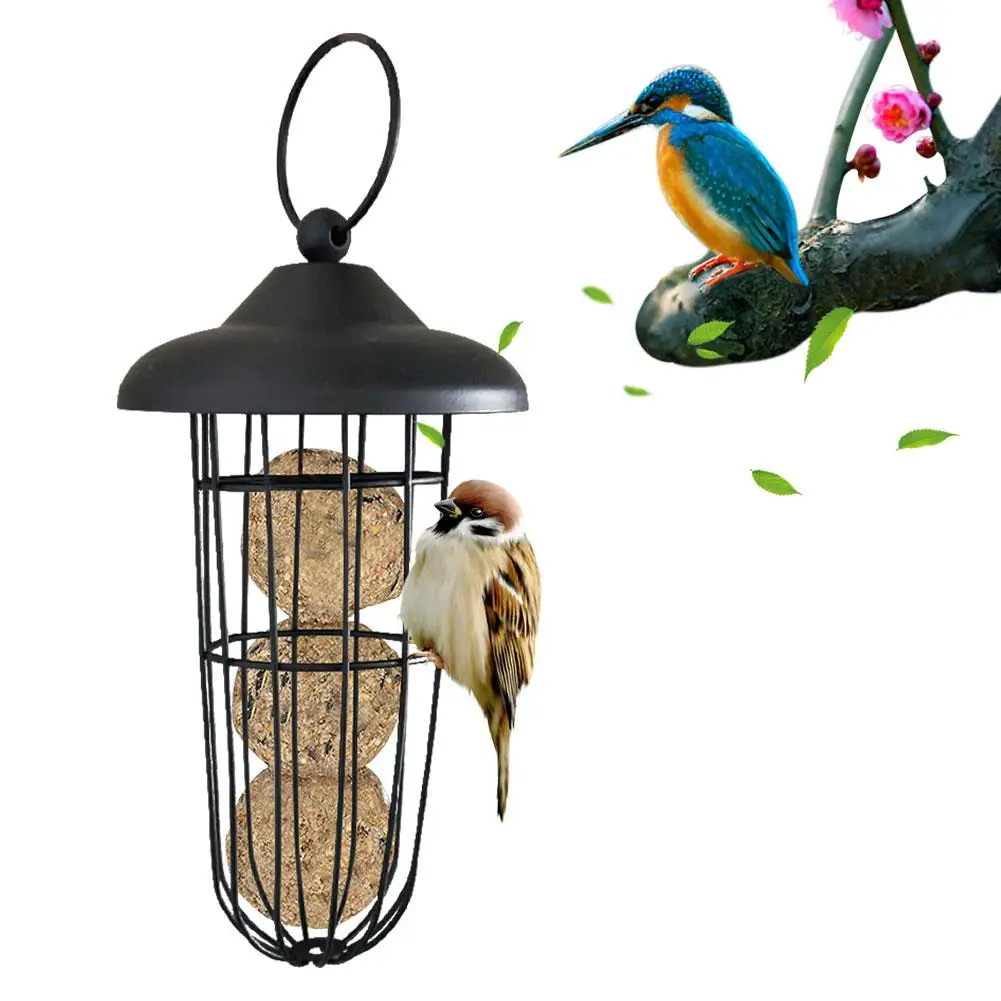 

BBird Feeder Outdoor Hanging Mesh Feeding Portable Wild Birds Iron Grease Ball Holder Products Park Garden Tree Container