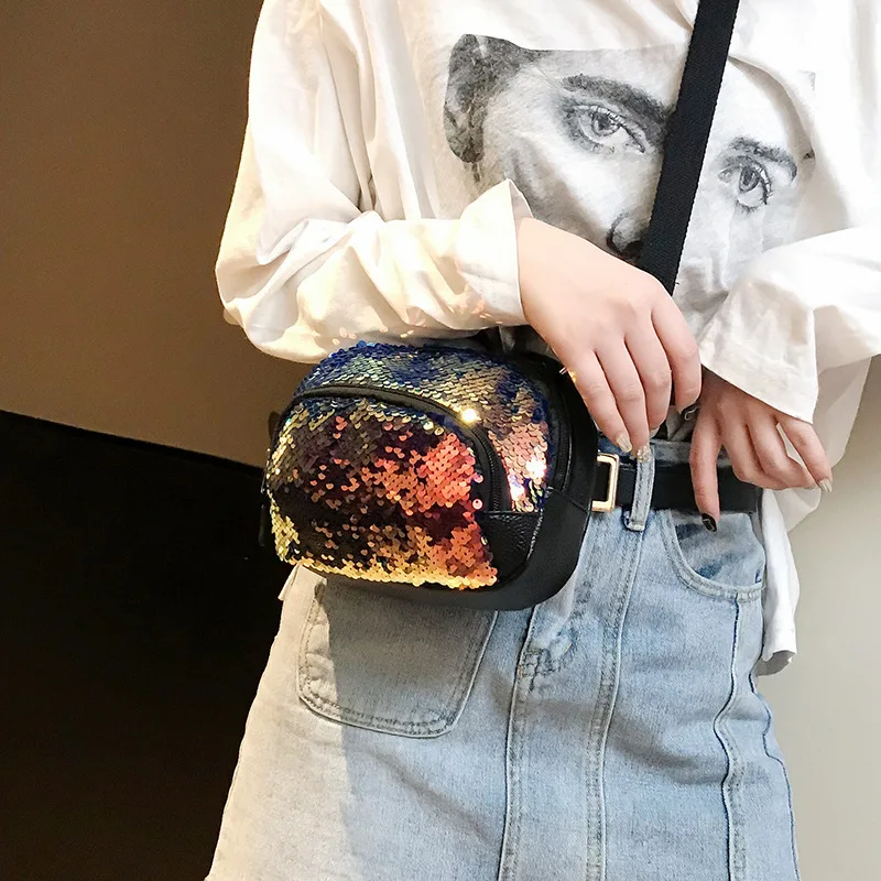 

2019 New Style Spring Women's Bag Sequin Laser Backpack Street Fashion Versatile Backpack