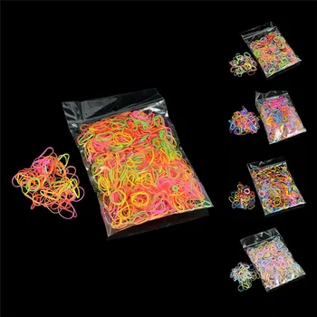 

200/1000pcs/pack Disposable Strong Elastic Holder Band Loop Rubber Brands For Hair Baby TPU Hair Holders Office Rubber Bands