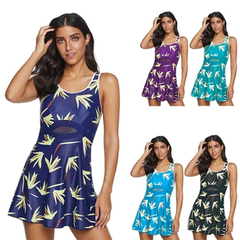 

New Arrival Tankini Set Swimwear Dress Bikini Set Moderate Biquini Bathing Suit Women High Waisted Bathing Suits