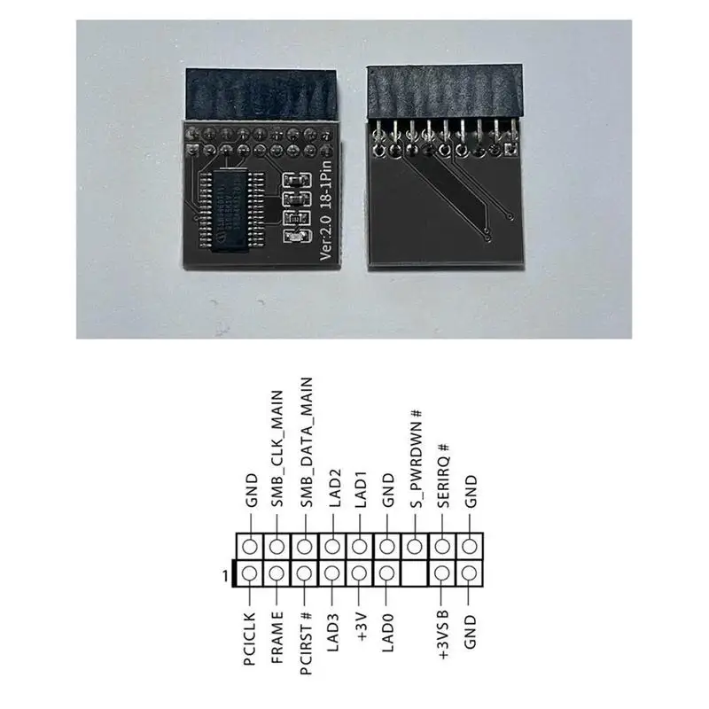 TPM 2.0 20Pin LPC Encryption Security Module 12 To 20pin for ASUS/Intel/AMD, tpm security module, security module