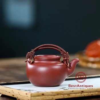 

Yixing Zisha Teapot Purple Clay Teapots Handmade Danbao Tiliang 140cc
