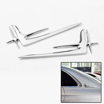 

Kit Lengthened Standard Sticker For Mercedes Benz E C Class W205 W213 Silver Replacement 2Pcs Set Durable