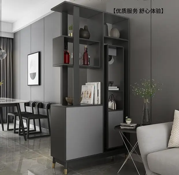 Door screen porch Nordic modern living room wine cabinet small family wall integrated shoe cabinet partition