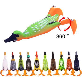 

Lure Propeller Swim Fins Ducks Floating Rubber Soft Bait High Carbon Strengthen Hook 12 Grams Floating Duck Lure