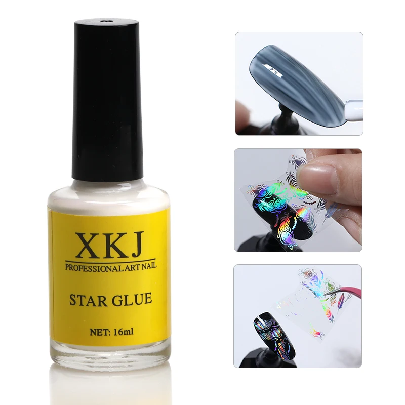 16mlNailFoilGlueNoNeedCureGalaxyStarNailArtDecorationTools