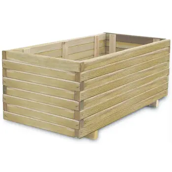 

vidaXL Planter 100x50x40 cm FSC Wood Rectangular