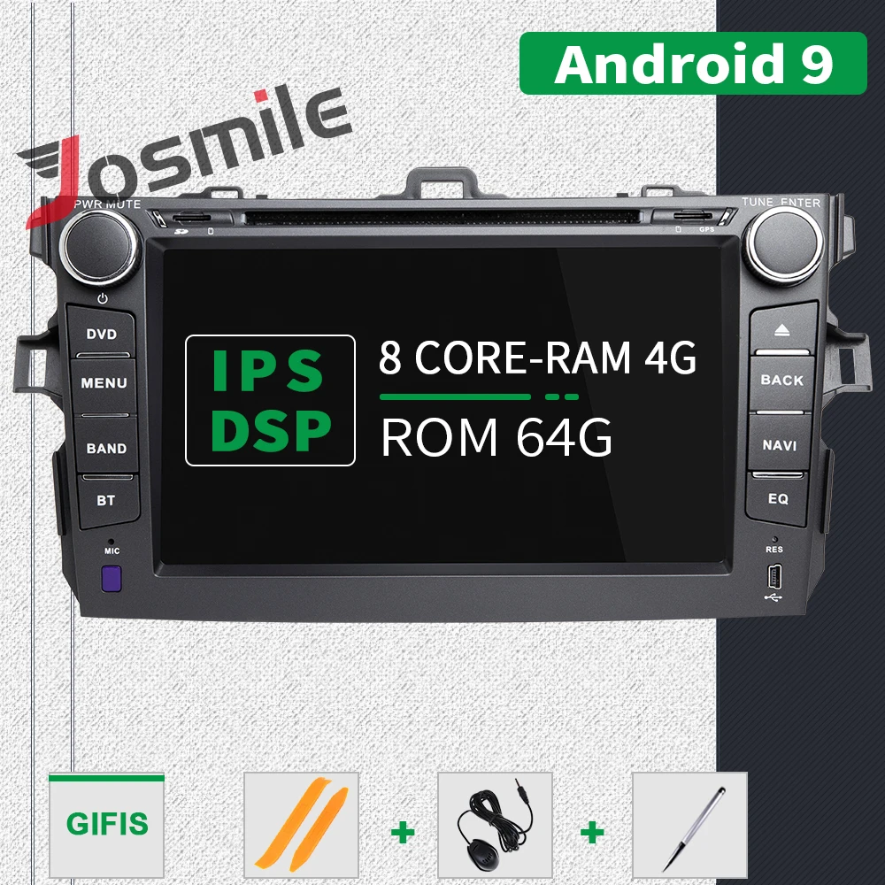 Best IPS DSP Android 9 Car Radio Multimedia Player For Toyota Corolla E140 150 2007 2008 2009 2010 20112012 GPS 4G Naviagtion Stereo