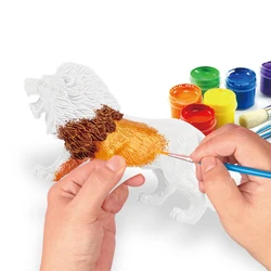 Juego de manualidades y arte para niños, Kit de pintura, juguetes de animales, suministros para fiesta, creatividad, regalo DIY, pintura de Pascua, tu propio conjunto de animales del bosque