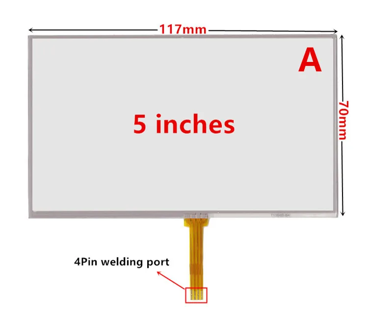 Resistive Digitizer Touch Screen Panel LCD Touch Panel LCD Screen 3.5/4.3/5 Inch For MP4 GPS Navigation