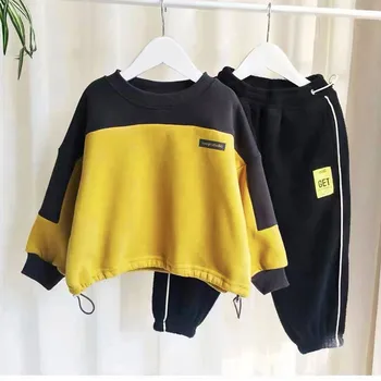 

Toddler Baby boys and girls set clothes ropa niña одежда для новорожденных Patchwork Letter T Shirt Tops + Stripe Pants Outfits