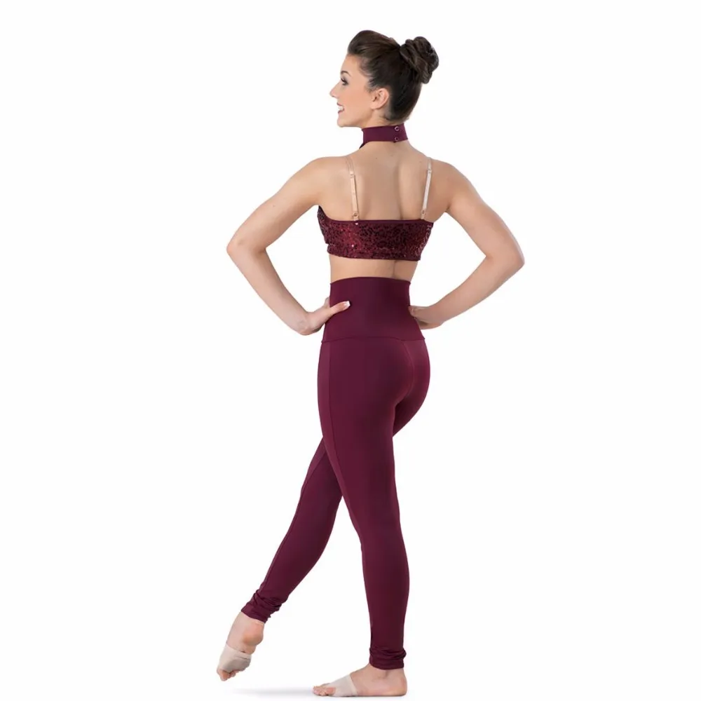 Speerise Black Womens High Waisted Leggings Stretch Pants Full Length Plus Size Spandex Fashion Fitness Dance Wear