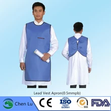 Прямые продажи рентгеновский гамма-луч защитный 0,5 mmpb свинец длинный фартук медицинский ионизирующий радиационный защиты без рукавов свинцовое пальто
