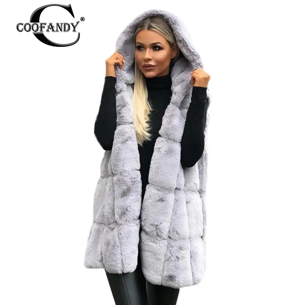 

Women Casual Faux Fur Vest Coat Soft Winter None Fashion Loose fur design Cozy Sleeveless Solid Cardigan